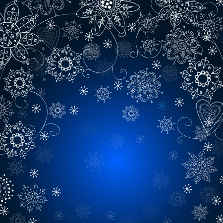 cristmas invitation card with  snowflakeのイラスト素材