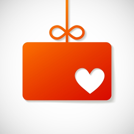 orange paper banner by Valentin s holidayのイラスト素材
