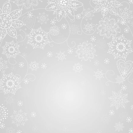 gray abstract background with snowflake のイラスト素材