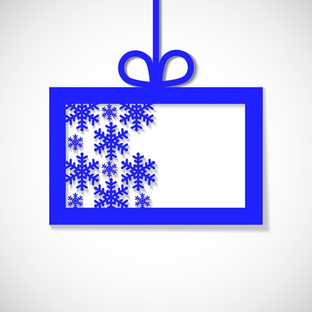 paper banner with snowflake for businessのイラスト素材