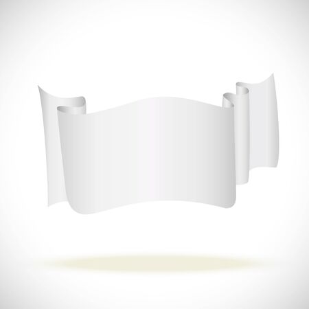 white banner attention enfolded back for businessのイラスト素材