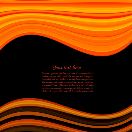 black background with orange band for textのイラスト素材