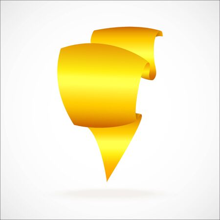 gold vertikal banner for the textのイラスト素材