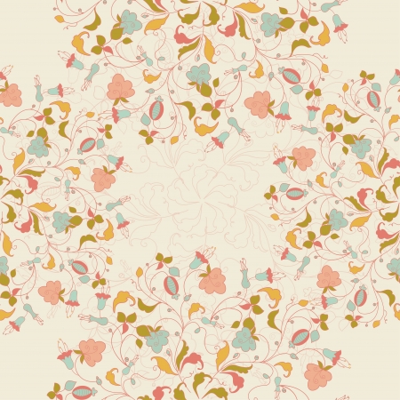 seamless stylish floral backgroundのイラスト素材