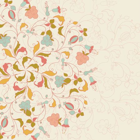 Stylish floral backgroundのイラスト素材