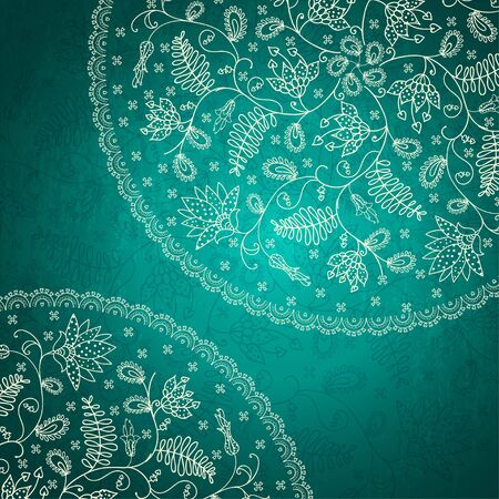 turquoise lace backgroundのイラスト素材