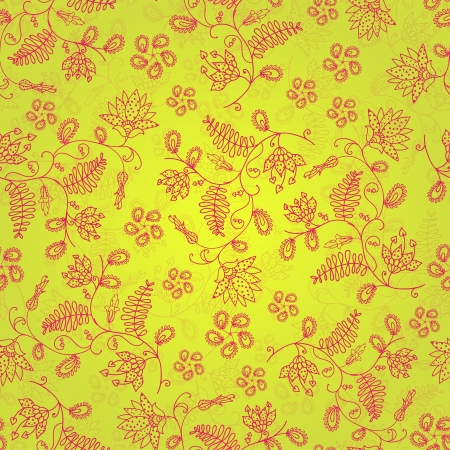 seamless flower green backgroundのイラスト素材