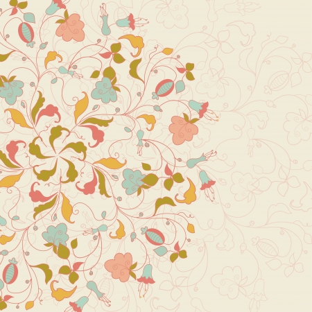 Stylish floral backgroundのイラスト素材