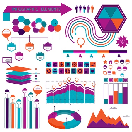 Infographics elements collectionのイラスト素材