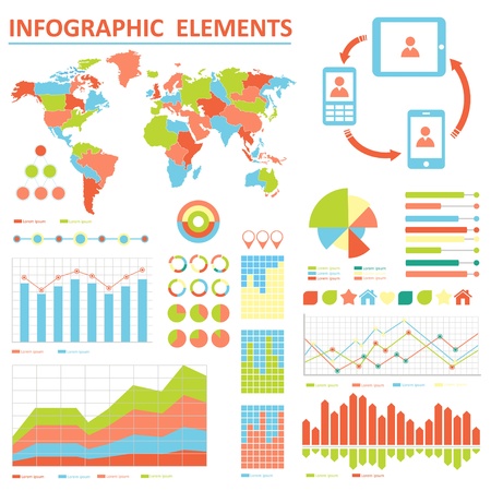 Infographics elements collectionのイラスト素材