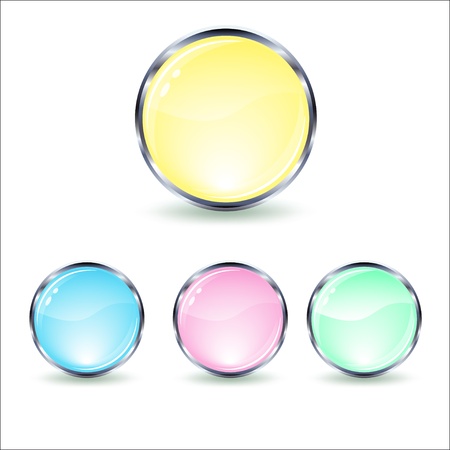 mint glass buttonのイラスト素材