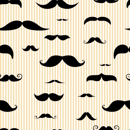 seamless pattern of vector mustacheのイラスト素材