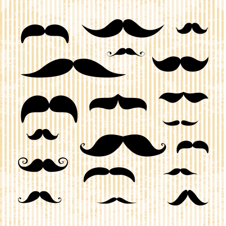 Huge set of vector mustacheのイラスト素材
