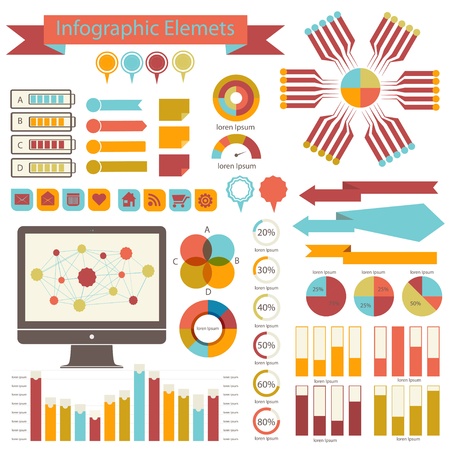 set of infographic elementsのイラスト素材