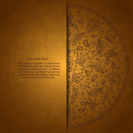 gold invitation cardのイラスト素材