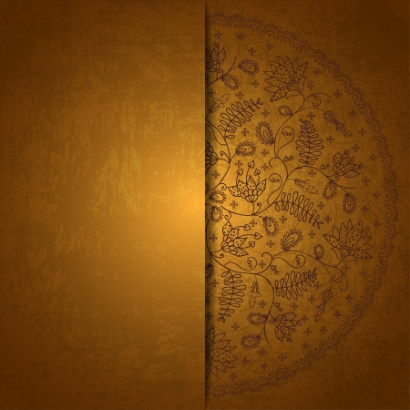 gold invitation cardのイラスト素材