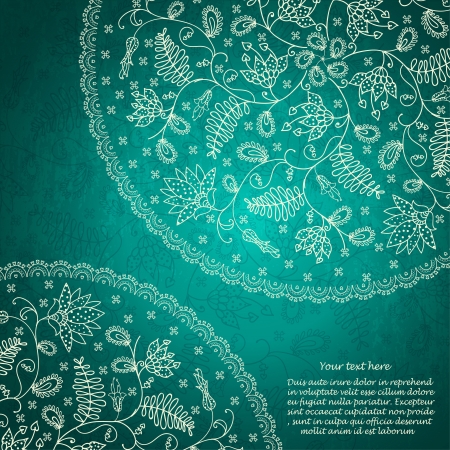 turquoise lace backgroundのイラスト素材