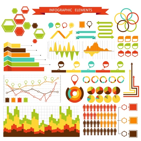 Set elements of info graphics for designのイラスト素材