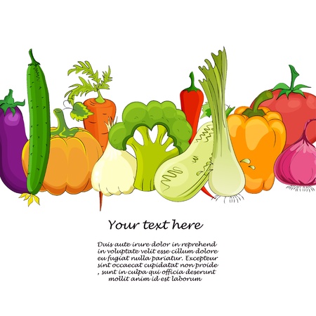 funny vegetable cartoon isolated on whiteのイラスト素材