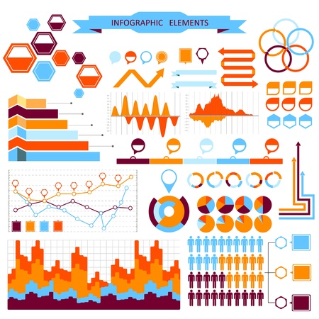 Vector info-graphic  elements setのイラスト素材