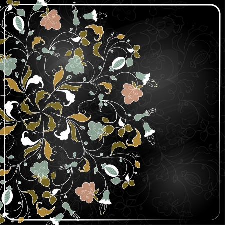 Chalk Style Hand Drawn Flowersのイラスト素材