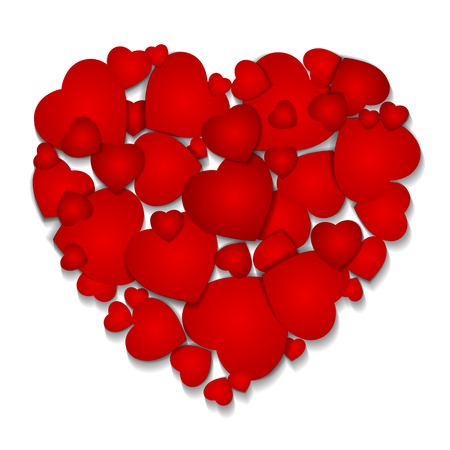 Valentine greeting card with big heartのイラスト素材
