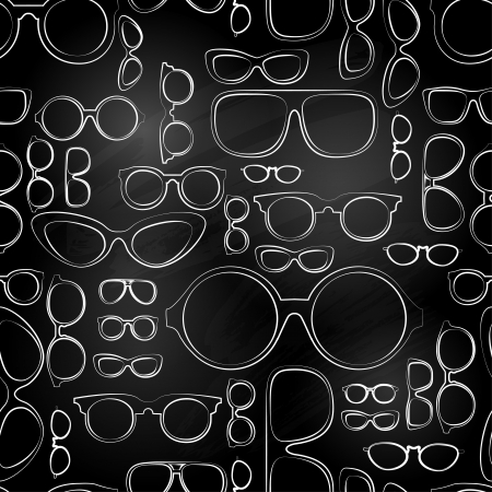 seamless pattern from chalk glassesのイラスト素材