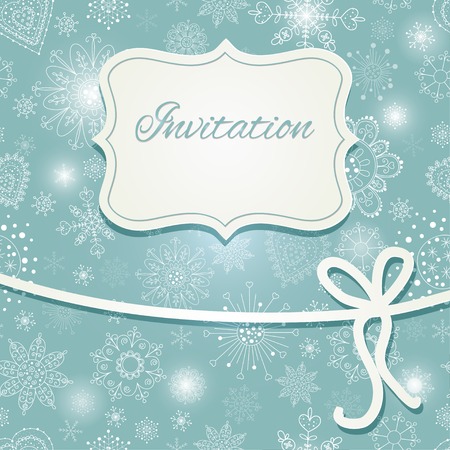 Christmas hand draw invitation card.のイラスト素材