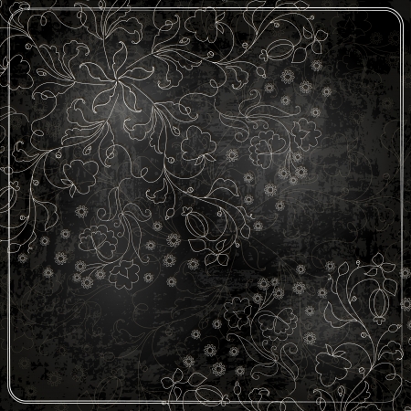 Invitation Vintage Typographic Background On halckboardのイラスト素材