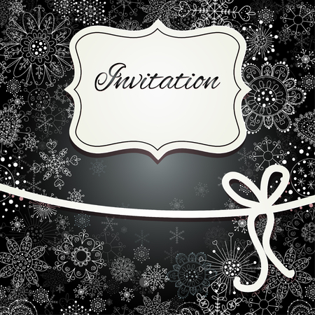Christmas hand draw invitation card.のイラスト素材