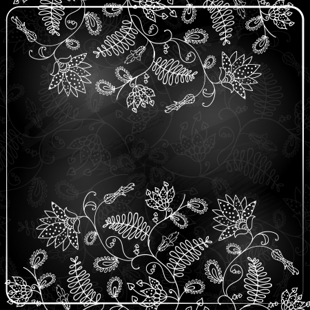 Invitation  Typographic Background On halckboardのイラスト素材