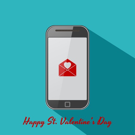 Valentine's background in flat design styleのイラスト素材