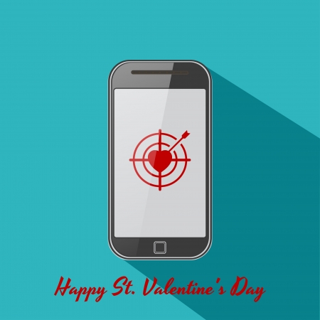 Valentine's background in flat design styleのイラスト素材