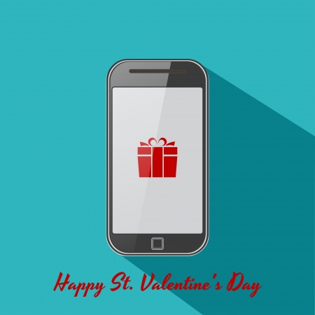 Valentine's background in flat design styleのイラスト素材