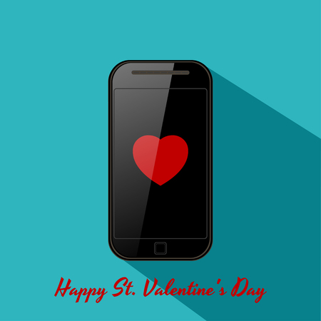 Valentine's background in flat design styleのイラスト素材