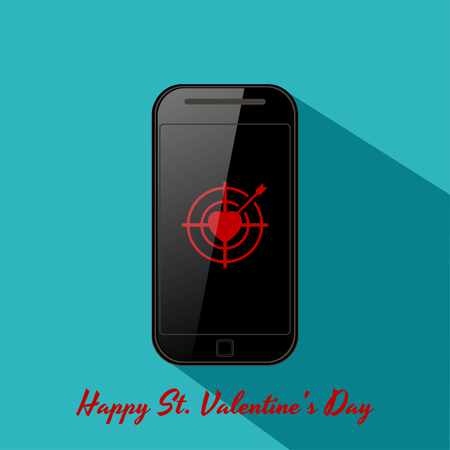 Valentine's background in flat design styleのイラスト素材