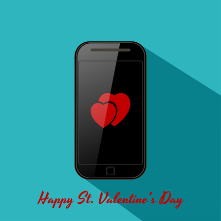 Valentine's background in flat design styleのイラスト素材