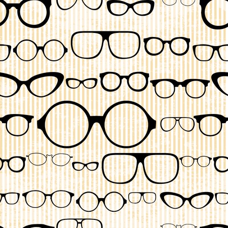 seamless pattern from glasses in vintage styleのイラスト素材