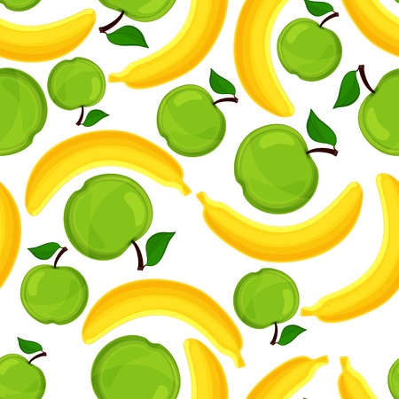 Seamless pattern of bananas, vector illustrationのイラスト素材