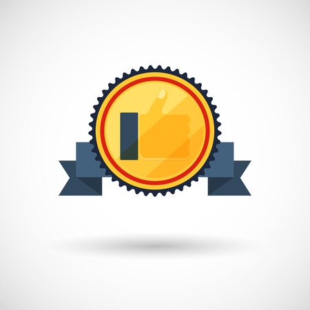 symbol of the winner, badge with tapesのイラスト素材