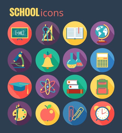 School icon set  Vector Illustration, eps10,のイラスト素材
