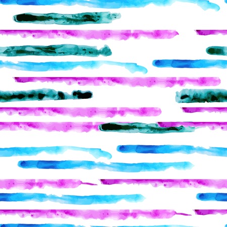Watercolor stripes, seamless patternのイラスト素材