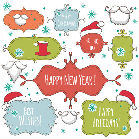 Christmas decoration collectionのイラスト素材