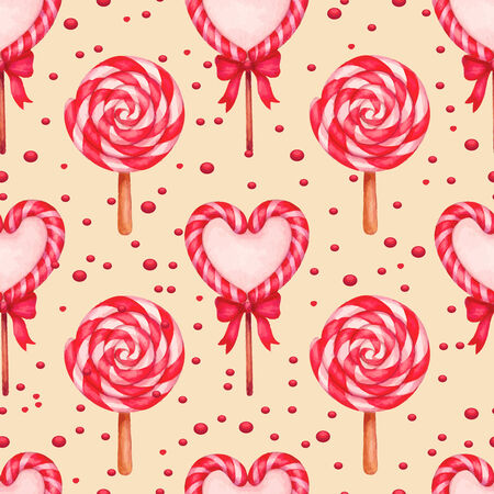 sugar candies seamless backgroundのイラスト素材