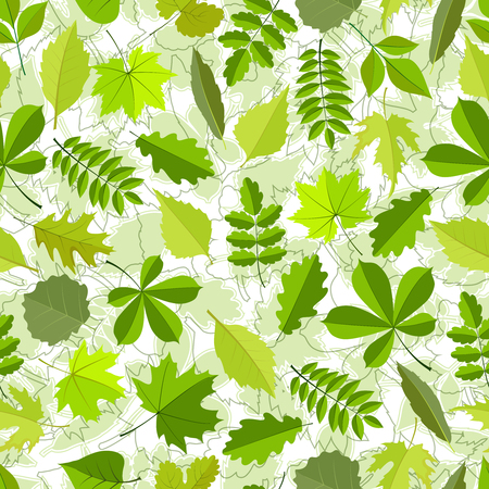 seamless pattern from spring leaves.のイラスト素材