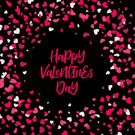 Vector Illustration of a Colorful Background with Heart Confettiのイラスト素材