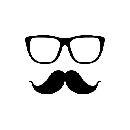Mustache and Glasses Icon.のイラスト素材