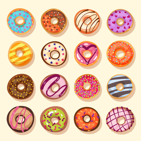 donut icon setのイラスト素材