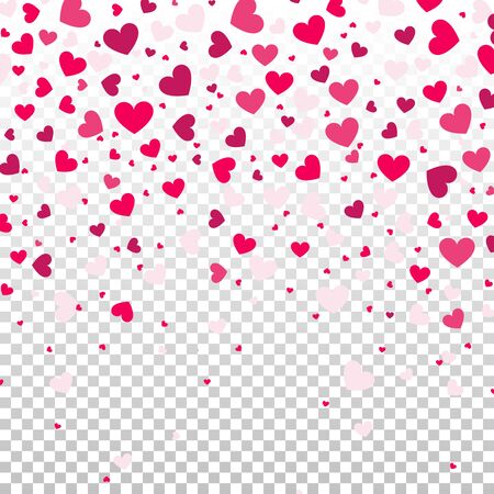 Vector Illustration of a Colorful Background with Heart Confettiのイラスト素材