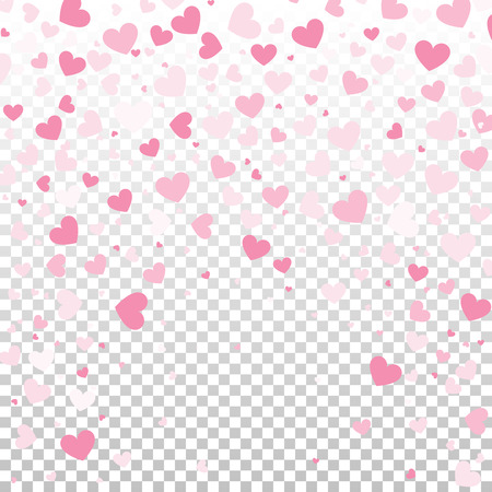 Vector Illustration of a Colorful Background with Heart Confettiのイラスト素材